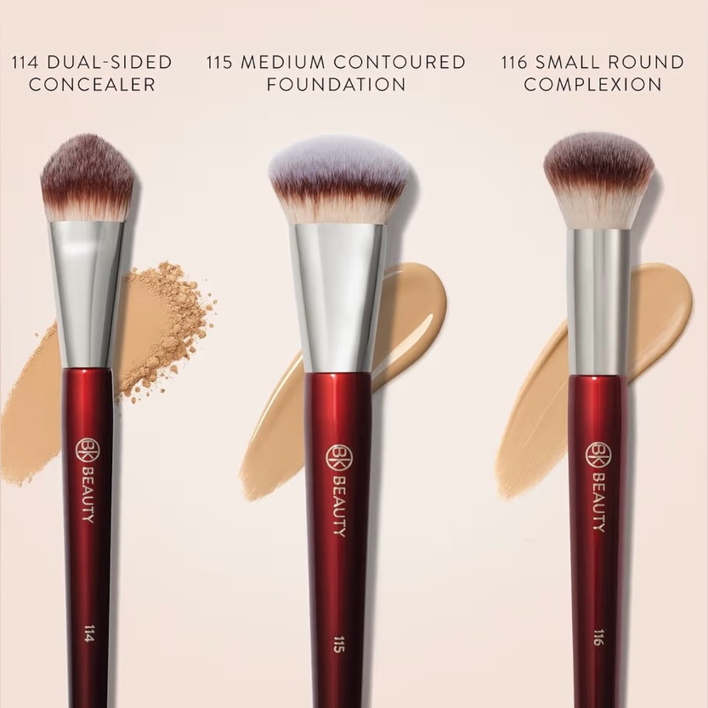 BK Beauty Core Complexion Trio Makeup Brushes Set (3PC) BNIB 🔖 114, 115, 116 - Picture 3 of 12